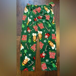 NWT Elf The Movie “Santa!”  Christmas Pajama Bottoms Lounge Pants Mens Size XL